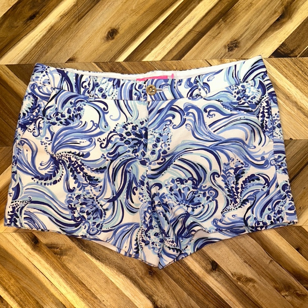 Lilly Pulitzer Callahan Knit Short Resort White Don’t Be Jelly Sz 12